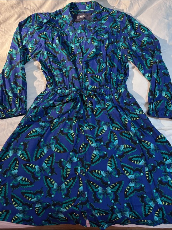 Anthropologie Dresses & Skirts - Anthropologie Maeve Pippa Butterfly Belted Shirt Dress M